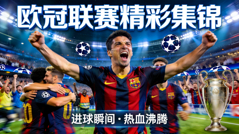 欧冠联赛精彩集锦视频封面 - 球员庆祝进球的瞬间